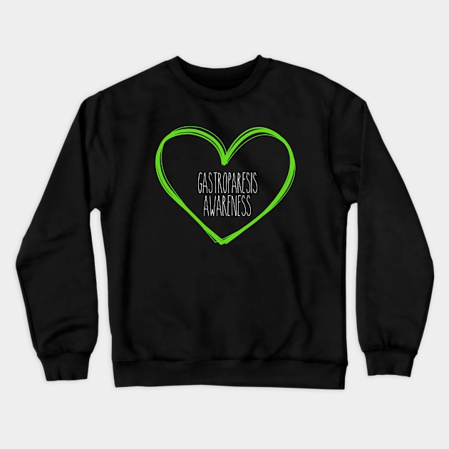 Gastroparesis Awareness Heart Support Crewneck Sweatshirt by MerchAndrey